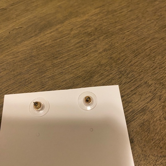 Chanel Gold and White inspired Number 5 Earrings 1.9 cm - Picture 3 of 3